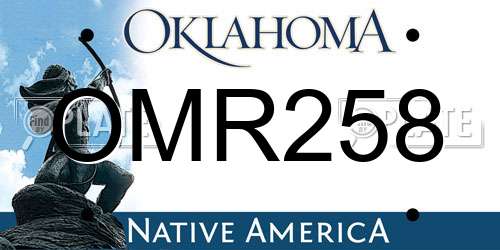 OMR258 Oklahoma License Plate