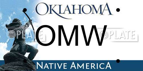 OMW Oklahoma License Plate