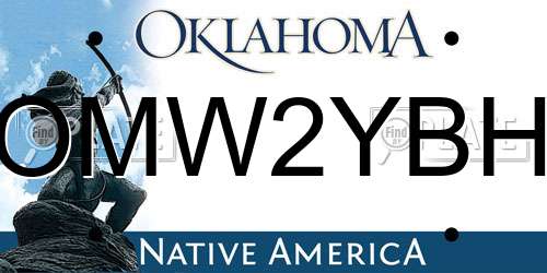 OMW2YBH Oklahoma License Plate