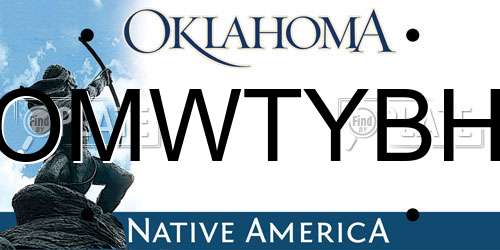 OMWTYBH Oklahoma License Plate