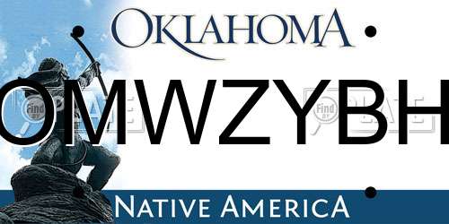 OMWZYBH Oklahoma License Plate