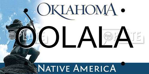OOLALA Oklahoma License Plate