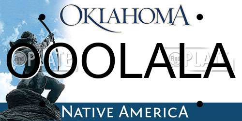 OOOLALA Oklahoma License Plate