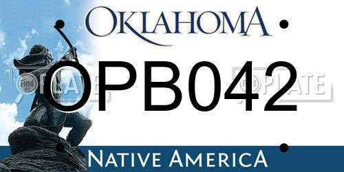 OPB042 Oklahoma License Plate