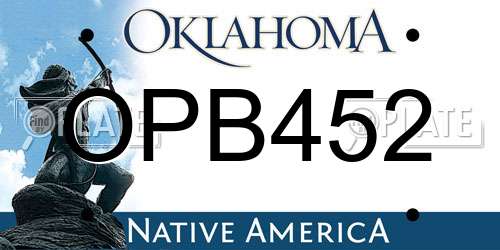 OPB452 Oklahoma License Plate