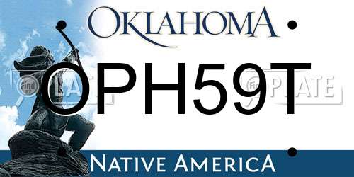 OPH59T Oklahoma License Plate