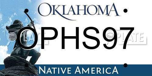 OPHS97 Oklahoma License Plate