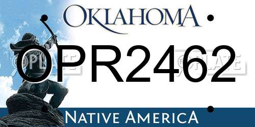 OPR2462 Oklahoma License Plate
