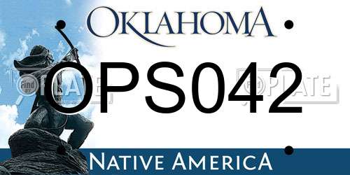 OPS042 Oklahoma License Plate