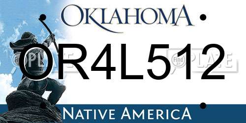 OR4L512 Oklahoma License Plate