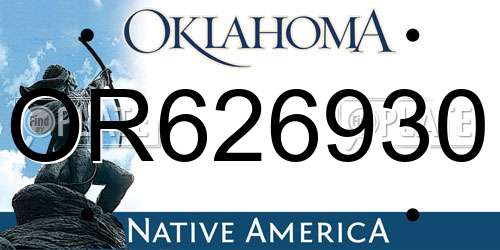 OR626930 Oklahoma License Plate