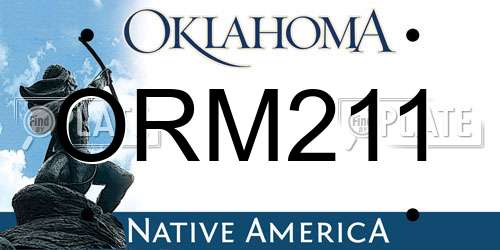 ORM211 Oklahoma License Plate