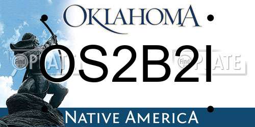 OS2B2I Oklahoma License Plate
