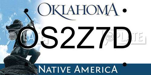 OS2Z7D Oklahoma License Plate