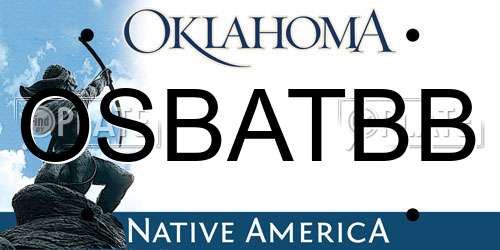 OSBATBB Oklahoma License Plate