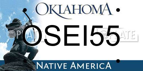 OSEI55 Oklahoma License Plate