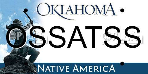 OSSATSS Oklahoma License Plate