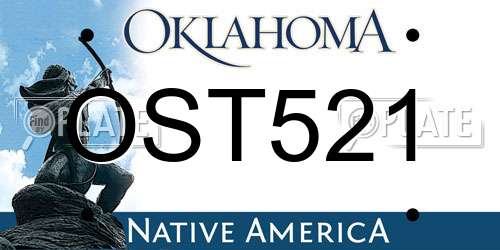 OST521 Oklahoma License Plate