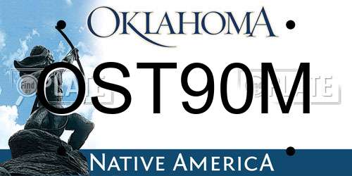 OST90M Oklahoma License Plate
