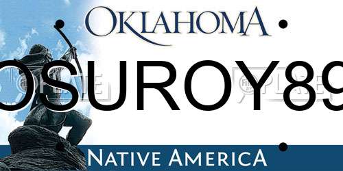 OSUROY89 Oklahoma License Plate