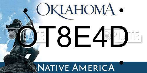 OT8E4D Oklahoma License Plate