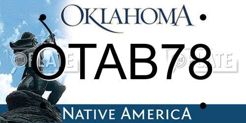 OTAB78 Oklahoma License Plate