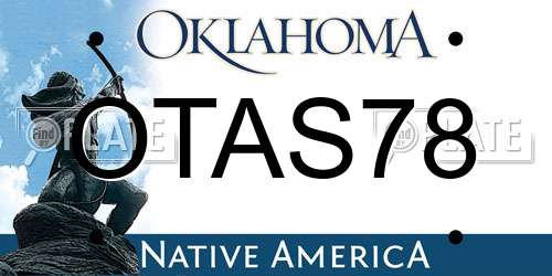 OTAS78 Oklahoma License Plate