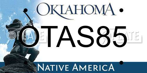 OTAS85 Oklahoma License Plate
