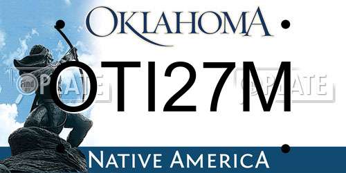 OTI27M Oklahoma License Plate