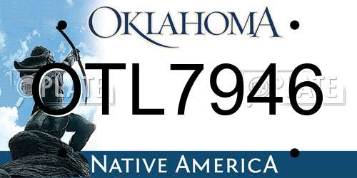 OTL7946 Oklahoma License Plate