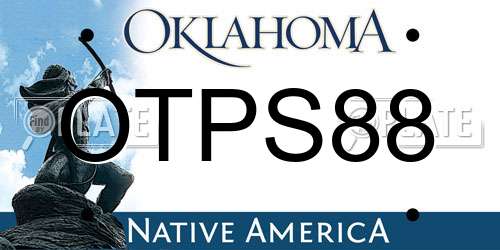 OTPS88 Oklahoma License Plate