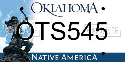 OTS545 Oklahoma License Plate