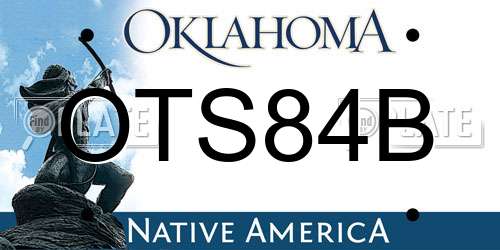 OTS84B Oklahoma License Plate