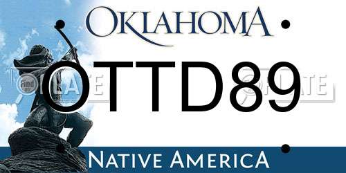 OTTD89 Oklahoma License Plate