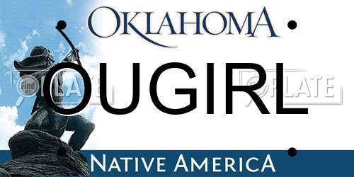 OUGIRL Oklahoma License Plate