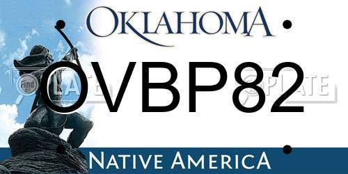OVBP82 Oklahoma License Plate