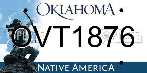 OVT1876 Oklahoma License Plate