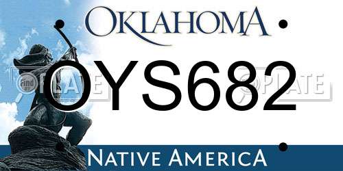 OYS682 Oklahoma License Plate