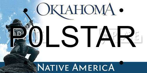 P0LSTAR Oklahoma License Plate