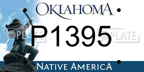 P1395 Oklahoma License Plate