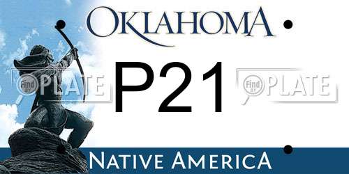 P21 Oklahoma License Plate