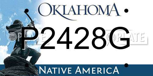 P2428G Oklahoma License Plate