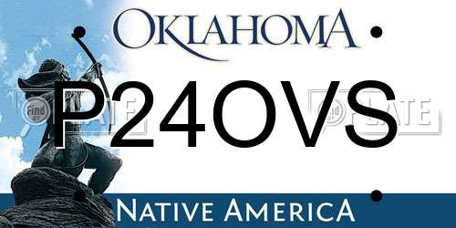 P24OVS Oklahoma License Plate