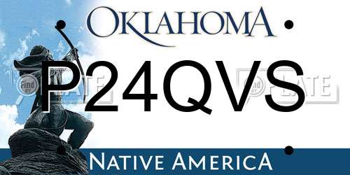 P24QVS Oklahoma License Plate