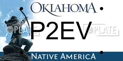 P2EV Oklahoma License Plate