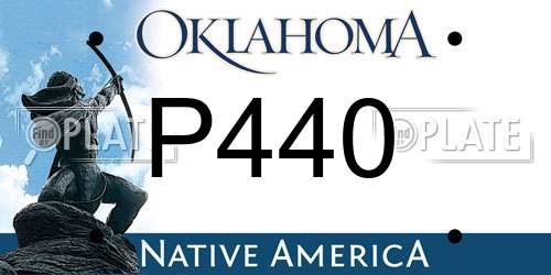 P440 Oklahoma License Plate