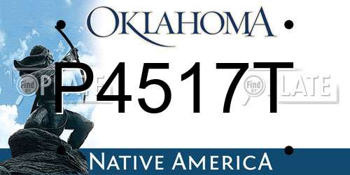 P4517T Oklahoma License Plate
