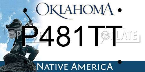 P481TT Oklahoma License Plate