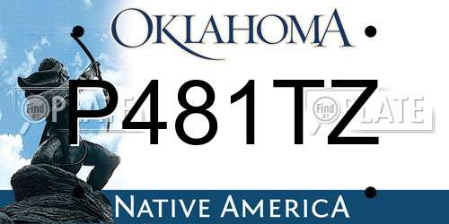 P481TZ Oklahoma License Plate
