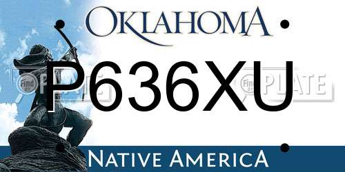P636XU Oklahoma License Plate